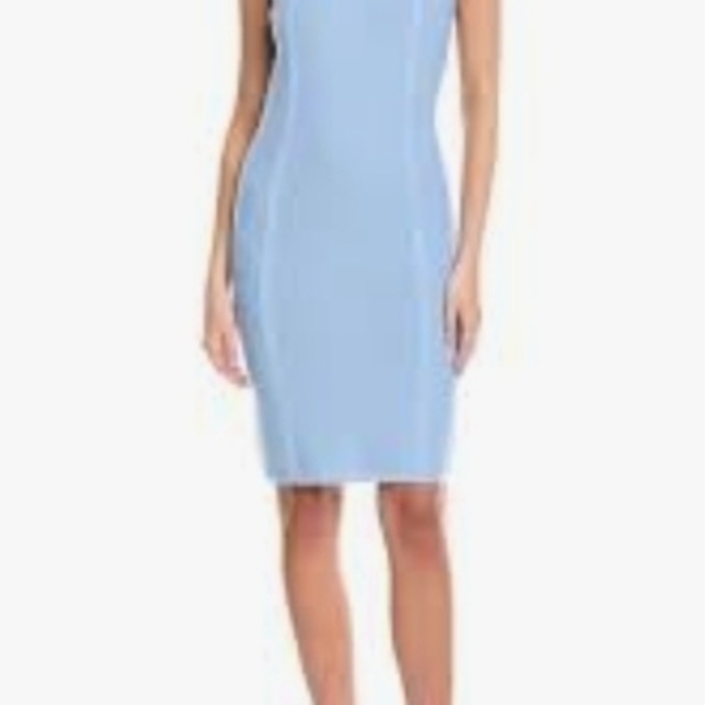 St. John Light Blue Midi Dress